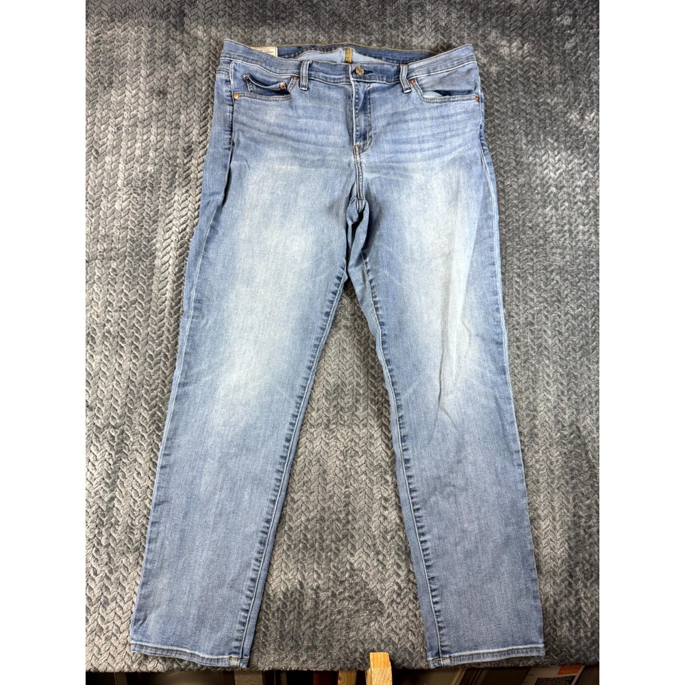 Gap Jeans Womens 34/18R Blue Denim Stretch Pockets Mid Rise Classic Straight Leg